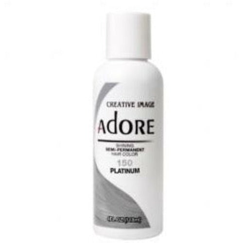 VIP Extensions Adore Semi-Permanent Hair Color, 4 fl oz Semi-Permanent Hair Color White Smoke 155 Titanium