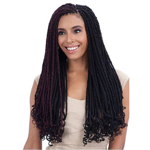 VIP Extensions FreeTress Equal Cuban Twist Braid, Double Strand 24" Braiding Hair White Smoke 1,1B,2,27,30,4