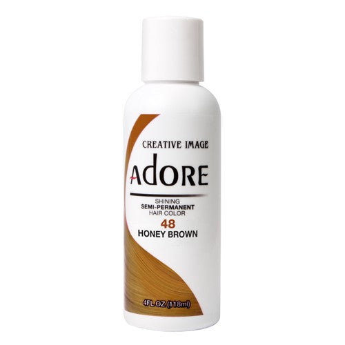 VIP Extensions Adore Semi-Permanent Hair Color, 4 fl oz Semi-Permanent Hair Color White Smoke 48 Honey Brown