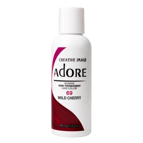 VIP Extensions Adore Semi-Permanent Hair Color, 4 fl oz Semi-Permanent Hair Color White Smoke 69 Wild Cherry