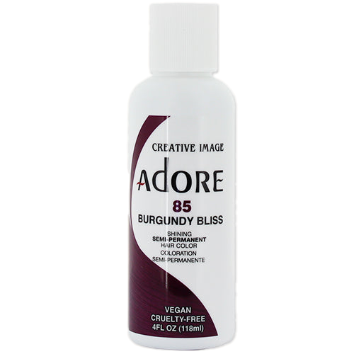 VIP Extensions Adore Semi-Permanent Hair Color, 4 fl oz Semi-Permanent Hair Color Lavender 85 Burgundy Bliss