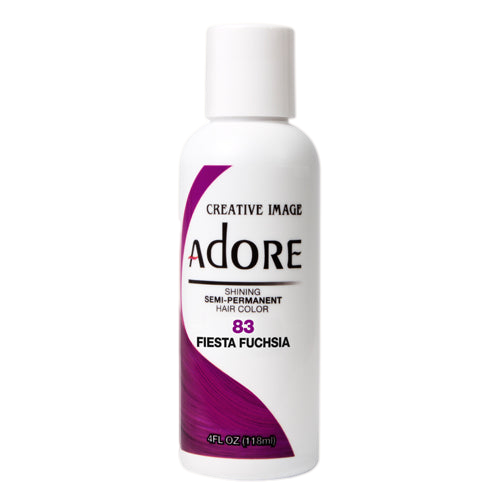VIP Extensions Adore Semi-Permanent Hair Color, 4 fl oz Semi-Permanent Hair Color White Smoke 83 Fiesta Fuchsia