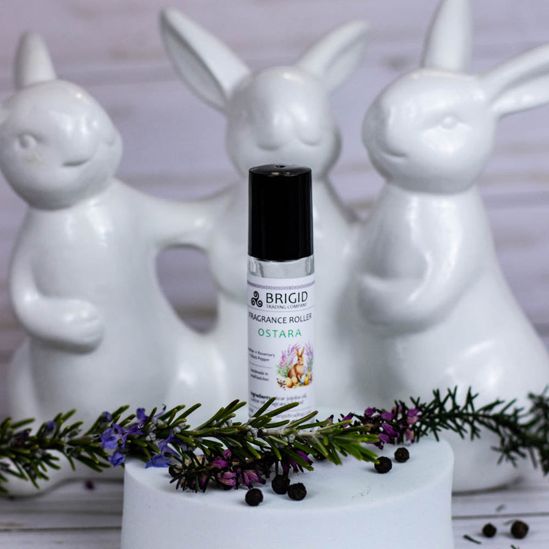 Brigid Trading Company Ostara Fragrance Roller - Heather, Rosemary, and Black Pepper perfume Dark Gray