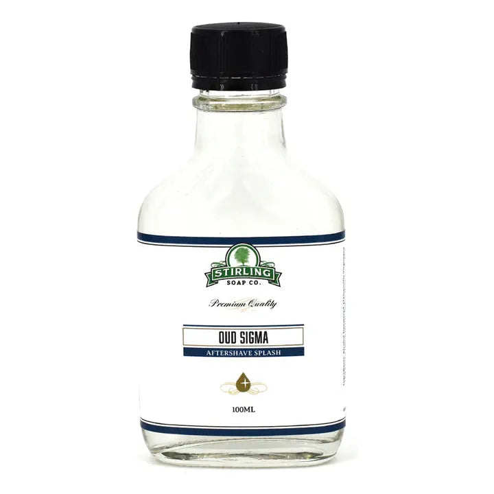 Stirling Soap Co Stirling Soap Co. Oud Sigma Shaving Collection Shaving Set Beige Aftershave Splash 3.3oz