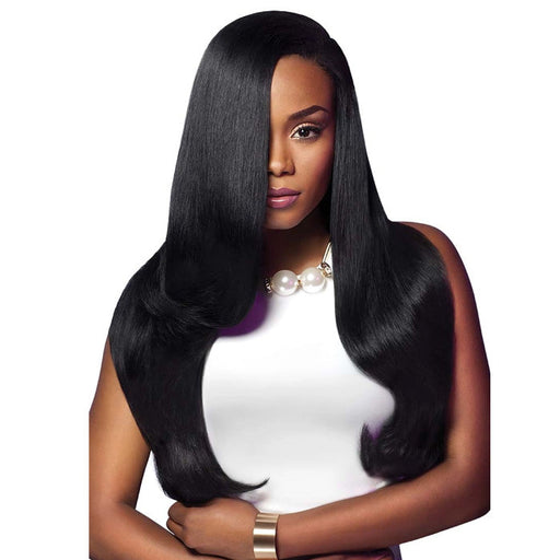 VIP Extensions Outre Premium Human Hair New Yaki Weaving Hair Extension, 14", Color 1B/33 Hair Extension White Smoke
