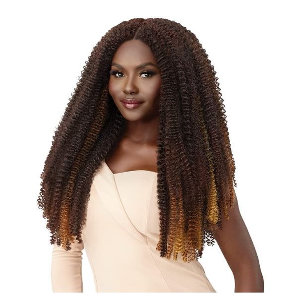 VIP Extensions Outre X-Pression Twisted Up 3X Springy Bohemian Twist 24" 3-Pack 2T1B/27 Hair Extension White Smoke 1,1B,2,2T1B/27,2T1B425,613
