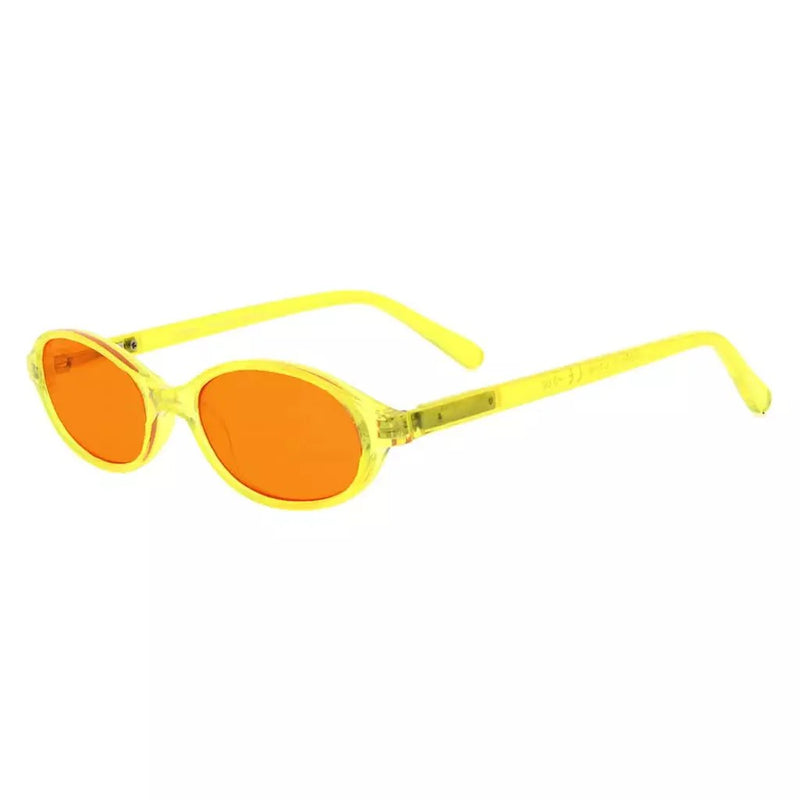 eyekeeper.com Stylish Oval Blue Light Blocking Eyeglasses for Kids DSK01 Eyeglasses White Smoke Yellow / without magnification