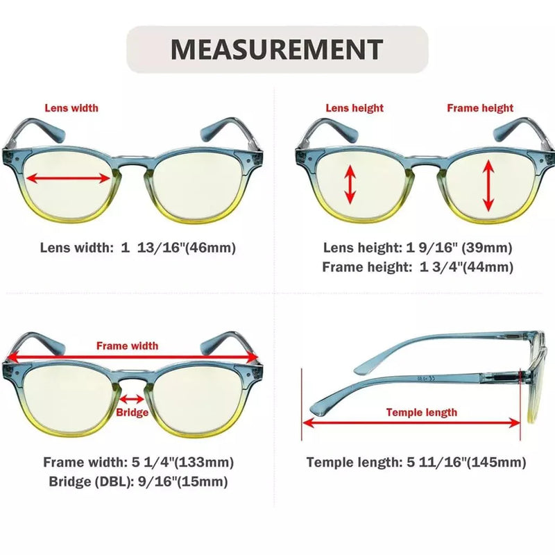 eyekeeper.com Oval Blue Light Filter Reading Glasses Cute Computer Readers UVR144 Eyeglasses White Smoke Blue Yellow / without magnification,Blue Yellow / +0.50,Blue Yellow / +0.75,Blue Yellow / +1.00,Blue Yellow / +1.25,Blue Yellow / +1.50,Blue Yellow / +1.75,Blue Yellow / +2.00,Blue Yellow / +2.25,Blue Yellow / +2.75,Blue Yellow / +3.00,Brown Grey / withou