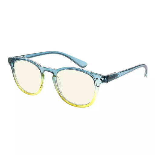 eyekeeper.com Oval Blue Light Filter Reading Glasses Cute Computer Readers UVR144 Eyeglasses White Smoke Blue Yellow / without magnification,Blue Yellow / +0.50,Blue Yellow / +0.75,Blue Yellow / +1.00,Blue Yellow / +1.25,Blue Yellow / +1.50,Blue Yellow / +1.75,Blue Yellow / +2.00,Blue Yellow / +2.25,Blue Yellow / +2.75,Blue Yellow / +3.00