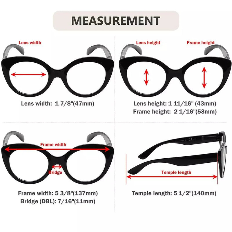 eyekeeper.com Oval Cat-eye Glasses for Women Chic Eyeglasses R2012 Eyeglasses White Smoke Black / without magnification,Black / +0.50,Black / +0.75,Black / +1.00,Black / +1.25,Black / +1.50,Black / +1.75,Black / +2.00,Black / +2.25,Black / +2.50,Black / +2.75,Black / +3.00,Black / +3.50,Black / +4.00,Pink / without magnification,Pink / +0.50,P