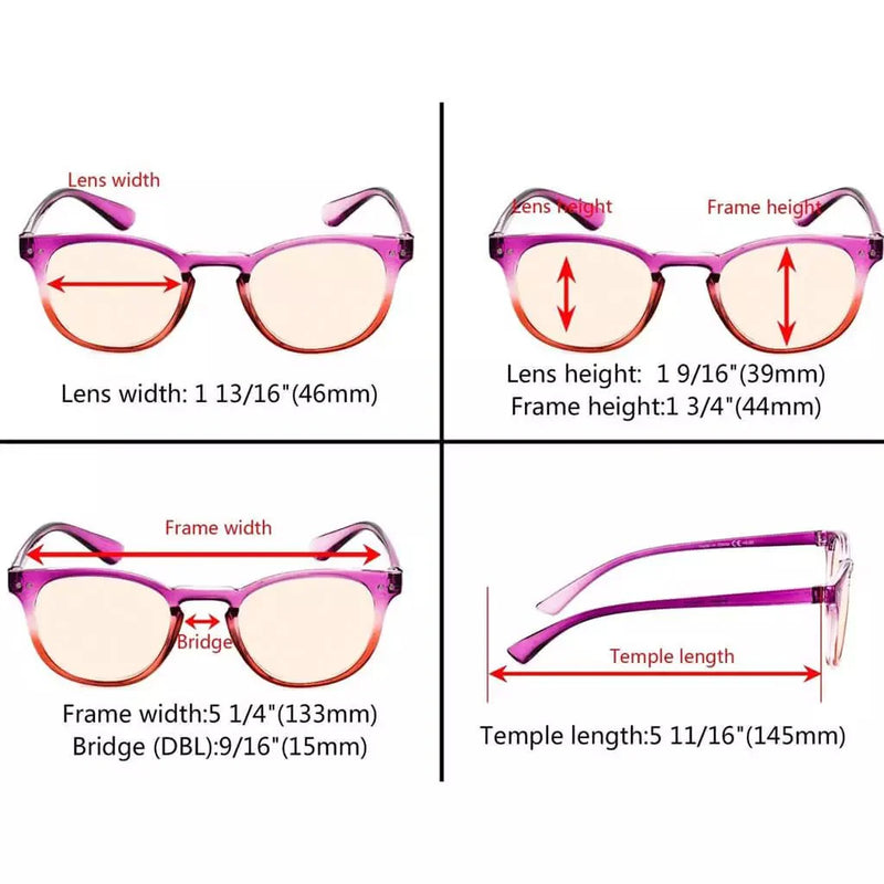 eyekeeper.com Oval Glasses Stylish Blue Light Filter Readers 1-CG144 Eyeglasses White Smoke Blue Yellow / without magnification,Blue Yellow / +0.50,Blue Yellow / +0.75,Blue Yellow / +1.00,Blue Yellow / +1.25,Blue Yellow / +1.50,Blue Yellow / +1.75,Blue Yellow / +2.00,Blue Yellow / +2.25,Blue Yellow / +2.75,Brown Clear / without magnification,Bro