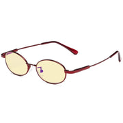 eyekeeper.com Oval Metal Blue Light Blocking Eyeglasses for Kids TMK1803 Eyeglasses White Smoke Red / without magnification