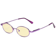eyekeeper.com Oval Metal Blue Light Blocking Eyeglasses for Kids TMK1803 Eyeglasses White Smoke Purple / without magnification