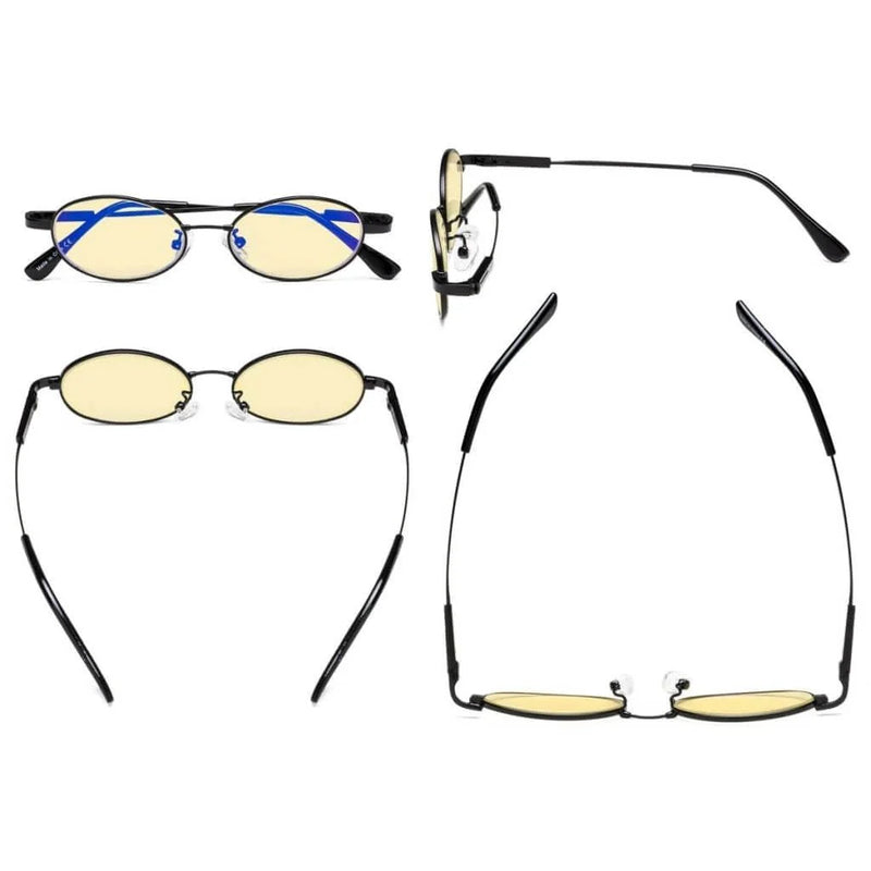 eyekeeper.com Oval Metal Blue Light Blocking Eyeglasses for Kids TMK1803 Eyeglasses White Smoke Black / without magnification,Blue / without magnification,Brown / without magnification,Gold / without magnification,Gunmetal / without magnification,Purple / without magnification,Red / without magnification,Silver / without magnification