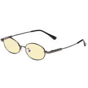 eyekeeper.com Oval Metal Blue Light Blocking Eyeglasses for Kids TMK1803 Eyeglasses White Smoke Gunmetal / without magnification