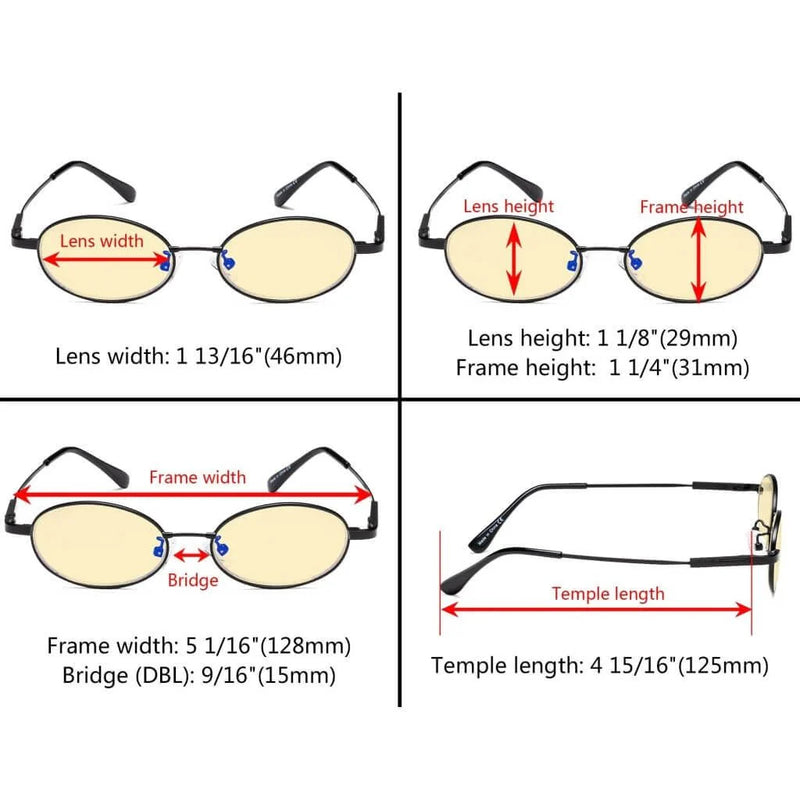 eyekeeper.com Oval Metal Blue Light Blocking Eyeglasses for Kids TMK1803 Eyeglasses White Smoke Black / without magnification,Blue / without magnification,Brown / without magnification,Gold / without magnification,Gunmetal / without magnification,Purple / without magnification,Red / without magnification,Silver / without magnification