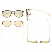eyekeeper.com Oval Metal Blue Light Blocking Eyeglasses LX19004-BB60 Eyeglasses White Smoke Black Gold / without magnification,Black Gunmetal / without magnification,Red / without magnification