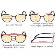 eyekeeper.com Oval Metal Blue Light Blocking Eyeglasses LX19004-BB60 Eyeglasses White Smoke Black Gold / without magnification,Black Gunmetal / without magnification,Red / without magnification