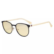 eyekeeper.com Oval Metal Blue Light Blocking Eyeglasses LX19004-BB60 Eyeglasses White Smoke Black Gunmetal / without magnification