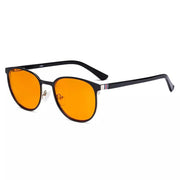 eyekeeper.com Oval Blue Light Blocking Metal Eyeglasses LX19004-BB98 Eyeglasses White Smoke Red / without magnification