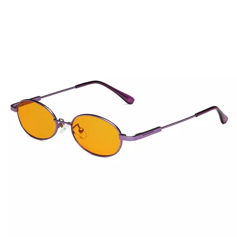 eyekeeper.com Oval Metal Frame Blue Light Blocking Eyeglasses Kids DSK1803 Eyeglasses White Smoke Purple / without magnification