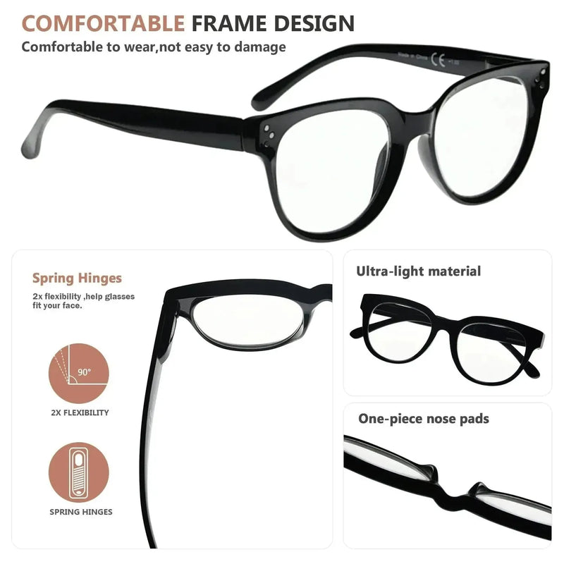 eyekeeper.com Thicker Frame Stylish Reading Glasses R9110 Eyeglasses Dark Slate Gray Black / without magnification,Black / +0.50,Black / +0.75,Black / +1.00,Black / +1.25,Black / +1.50,Black / +1.75,Black / +2.00,Black / +2.25,Black / +2.50,Black / +3.00,Black / +3.50,Grey Tortoise / without magnification,Grey Tortoise / +0.50,Grey Tortoi
