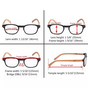 eyekeeper.com Oval Stylish Wood-Grain Printed Arms Reading Glasses R034 Eyeglasses White Smoke Black / +0.50,Black / +0.75,Black / +1.00,Black / +1.25,Black / +1.50,Black / +1.75,Black / +2.00,Black / +2.25,Black / +2.50,Black / +2.75,Black / +3.00,Black / +3.50,Black / +4.00,Yellow / +0.50,Yellow / +0.75,Yellow / +1.00,Yellow / +1.25,Yellow / +1.5