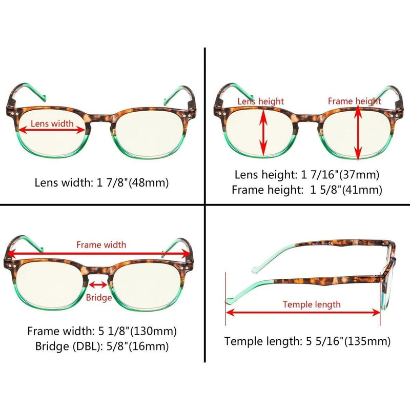 eyekeeper.com Oval Vintage Blue Light Blocking Reading Glasses CG065 Eyeglasses Dark Slate Gray Black / +3.50,Black / +4.00,Clear / without magnification,Clear / +0.75,Clear / +1.00,Clear / +4.00,Tortoise / without magnification,Tortoise / +0.75,Tortoise / +1.00,Tortoise Green / without magnification,Tortoise Green / +0.50,Tortoise Green / +0.75,Tor