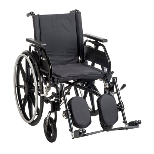 RIO Medical Supplies Viper Plus GT Wheelchair with Universal Armrests, Elevating Legrests, 22" Seat White Smoke