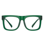 eyekeeper.com Large Frame 30% Blue Light Blocking Metalless Screwless Glasses R2316-B15 Eyeglasses White Smoke Green / without magnification