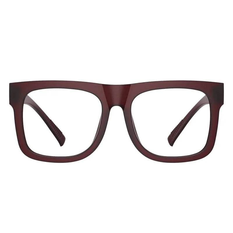 eyekeeper.com Large Frame 30% Blue Light Blocking Metalless Screwless Glasses R2316-B15 Eyeglasses White Smoke Red / without magnification