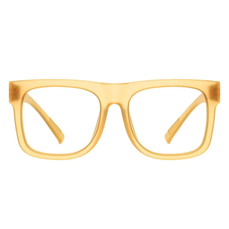 eyekeeper.com Large Frame 30% Blue Light Blocking Metalless Screwless Glasses R2316-B15 Eyeglasses White Smoke Yellow / without magnification