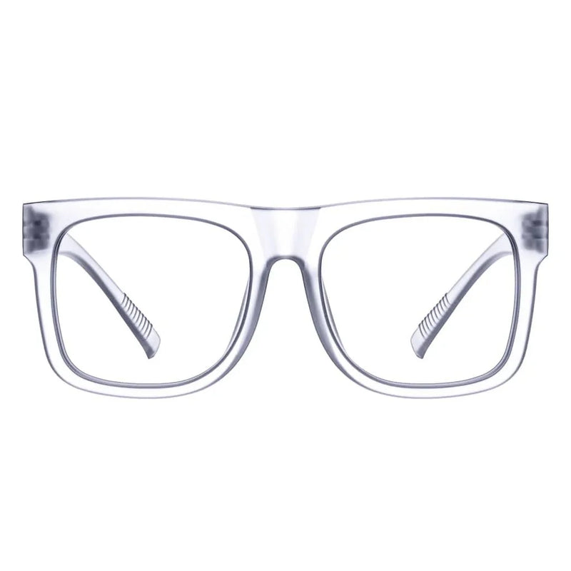 eyekeeper.com Large Frame 30% Blue Light Blocking Metalless Screwless Glasses R2316-B15 Eyeglasses White Smoke Clear / without magnification