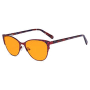 eyekeeper.com Cat-eye Design Blue Light Blocking Eyeglasses LX19044-BB98 Eyeglasses Dark Olive Green Red / without magnification