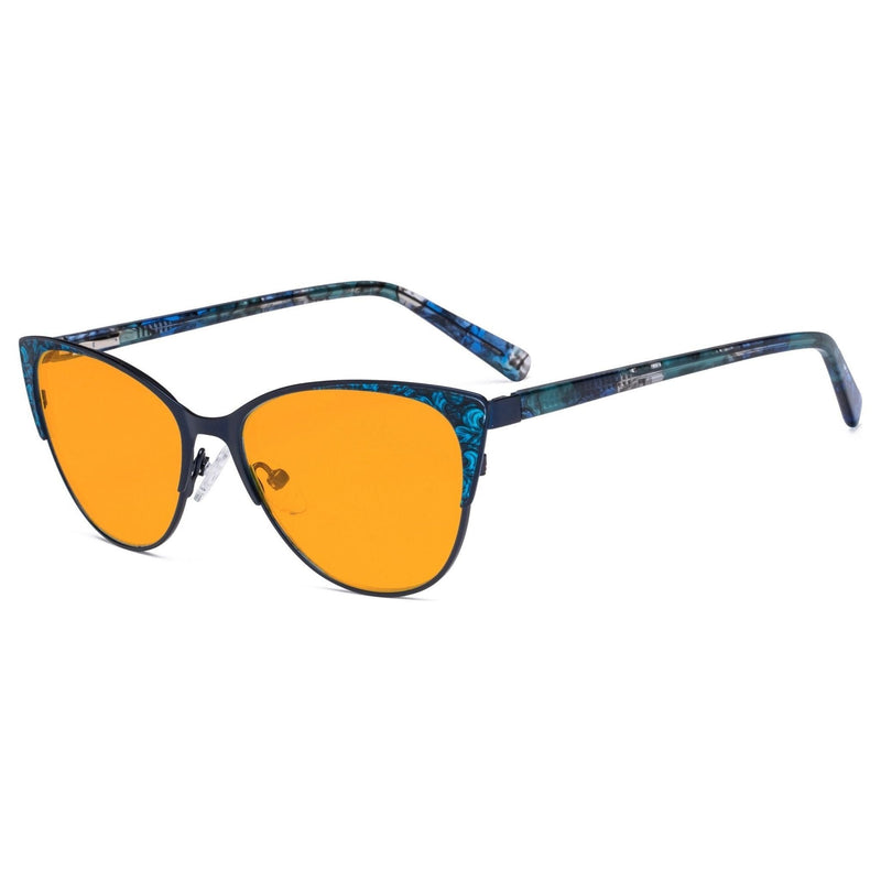 eyekeeper.com Cat-eye Design Blue Light Blocking Eyeglasses LX19044-BB98 Eyeglasses Goldenrod Blue / without magnification