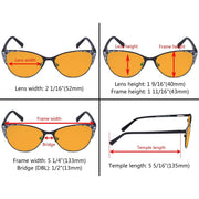 eyekeeper.com Cat-eye Design Blue Light Blocking Eyeglasses LX19044-BB98 Eyeglasses Goldenrod Black / without magnification,Blue / without magnification,Red / without magnification,Silver / without magnification