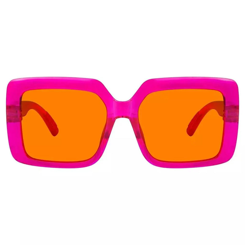 eyekeeper.com Oversized 100% Blue Blocking Glasses Orange Lens Metalless Screwless R2311-B98 Eyeglasses Dark Orange Rose / without magnification