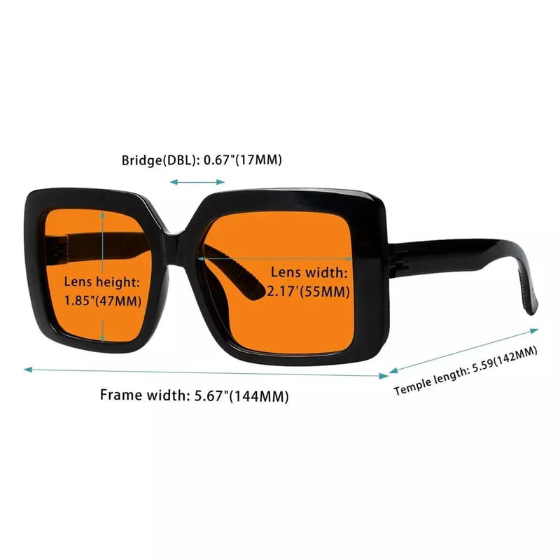 eyekeeper.com Oversized 100% Blue Blocking Glasses Orange Lens Metalless Screwless R2311-B98 Eyeglasses White Smoke Black / without magnification,Light Blue / without magnification,Green / without magnification,Rose / without magnification,Red / without magnification,Purple Red / without magnification