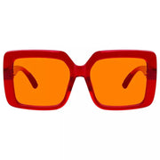eyekeeper.com Oversized 100% Blue Blocking Glasses Orange Lens Metalless Screwless R2311-B98 Eyeglasses Dark Orange Red / without magnification