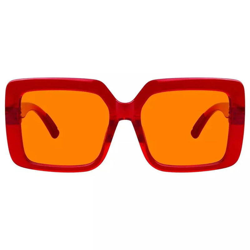 eyekeeper.com Oversized 100% Blue Blocking Glasses Orange Lens Metalless Screwless R2311-B98 Eyeglasses Dark Orange Red / without magnification