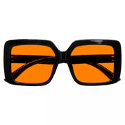 eyekeeper.com Oversized 100% Blue Blocking Glasses Orange Lens Metalless Screwless R2311-B98 Eyeglasses Black Black / without magnification,Light Blue / without magnification,Green / without magnification,Rose / without magnification,Red / without magnification,Purple Red / without magnification