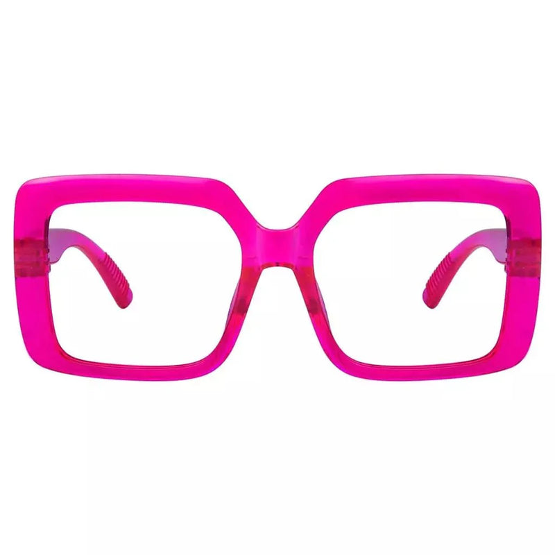 eyekeeper.com Oversized 30% Blue Light Blocking Glasses Metalless Screwless Eyewear R2311-B15 Eyeglasses White Smoke Rose / without magnification