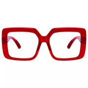 eyekeeper.com Oversized 30% Blue Light Blocking Glasses Metalless Screwless Eyewear R2311-B15 Eyeglasses White Smoke Red / without magnification
