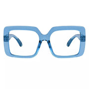 eyekeeper.com Oversized 30% Blue Light Blocking Glasses Metalless Screwless Eyewear R2311-B15 Eyeglasses White Smoke Light Blue / without magnification