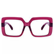 eyekeeper.com Oversized 30% Blue Light Blocking Glasses Metalless Screwless Eyewear R2311-B15 Eyeglasses White Smoke Purple Red / without magnification
