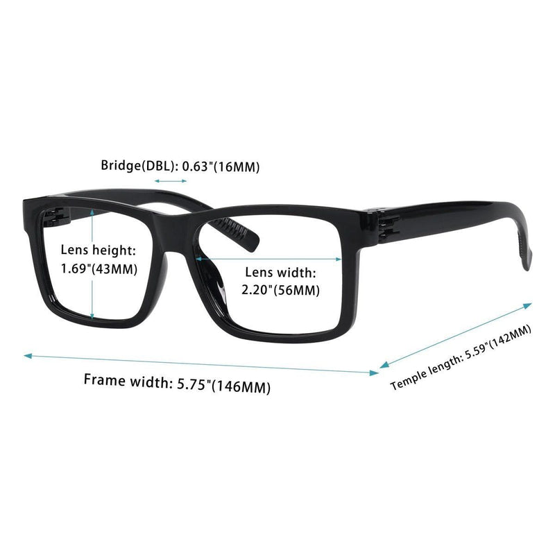 eyekeeper.com Oversized 30% Blue Light Blocking Metalless Eyeglasses R2508-B15 Eyeglasses Lavender Black / without magnification,Clear / without magnification,Green / without magnification,Tortoise / without magnification,Yellow / without magnification,Red / without magnification