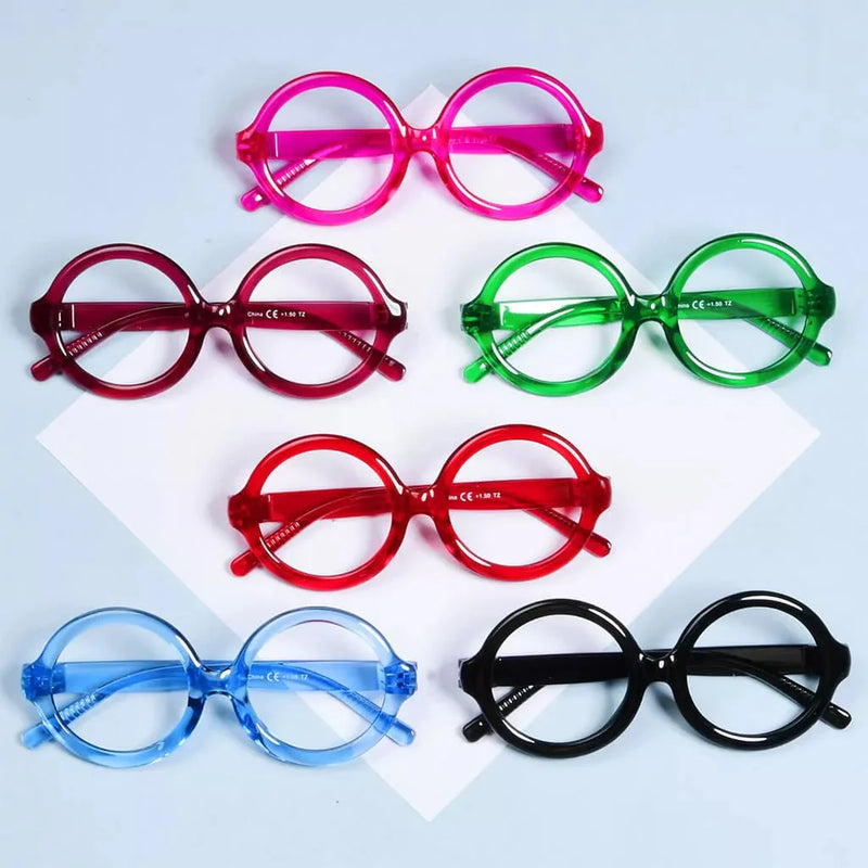 eyekeeper.com Oversized 6 Pack Screwless Metalless Round Reading Glasses R2313 Eyeglasses Lavender 6 Pairs Mix / +0.50,6 Pairs Mix / +0.75,6 Pairs Mix / +1.00,6 Pairs Mix / +1.25,6 Pairs Mix / +1.50,6 Pairs Mix / +1.75,6 Pairs Mix / +2.00,6 Pairs Mix / +2.25,6 Pairs Mix / +2.50,6 Pairs Mix / +2.75,6 Pairs Mix / +3.00,6 Pairs Mix / +3.25,6 Pairs Mix / +
