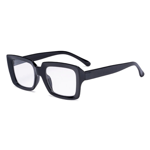 eyekeeper.com Trendy Reading Glasses Thicker Frame Readers R9107 Eyeglasses White Smoke Black / +0.50,Black / +0.75
