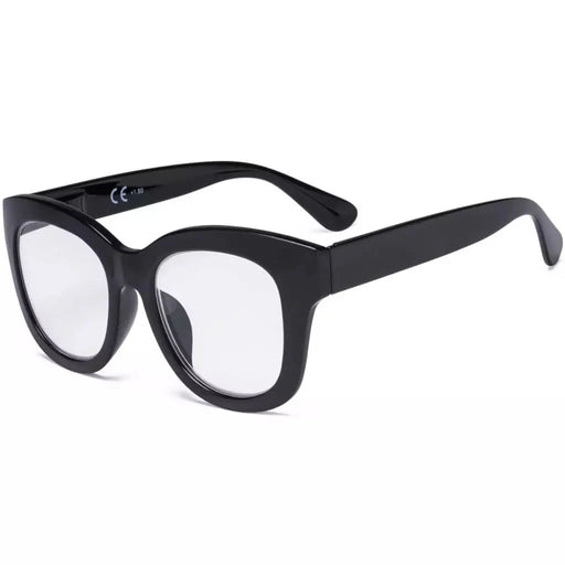 eyekeeper.com Oversized Retro Reading Glasses Thick Square Design Readers FH1555 Eyeglasses Dark Slate Gray Black / without magnification,Black / +0.50,Black / +0.75,Black / +1.00,Black / +1.25,Black / +1.50,Black / +1.75,Black / +2.00,Black / +2.25,Black / +2.50,Black / +2.75,Black / +3.00,Black / +3.25,Black / +3.50,Black / +3.75,Black / +4.00
