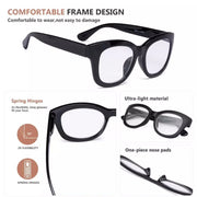 eyekeeper.com Oversized Retro Reading Glasses Thick Square Design Readers FH1555 Eyeglasses Lavender Black / without magnification,Black / +0.50,Black / +0.75,Black / +1.00,Black / +1.25,Black / +1.50,Black / +1.75,Black / +2.00,Black / +2.25,Black / +2.50,Black / +2.75,Black / +3.00,Black / +3.25,Black / +3.50,Black / +3.75,Black / +4.00,Tortoise / with
